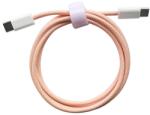 Flippy Cablu de Date Universal, Flippy, Incarcare Rapida, Type-C to Type-C Compatibil cu Telefon sau Tableta, Cablu de Incarcare Impletit din Nailon, 1 m, Roz (162383)