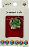 Jolie Martisor Brosa Mica in Cutie, Jolie, Design cu Mesaj, Dimensiune 2.5-3 cm, Material Metal, Model Trifoi cu Patru Foi Verde (164917)