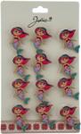 Flippy Set 12 Brose Martisor pentru Copii, Jolie, Model Sirena, Multicolor (128217)