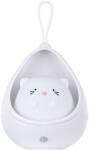 Flippy Lampa de Veghe, Flippy, Portabila, cu 2 Moduri de Functionare, Silicon Non-Toxic, Reincarcabila USB, Senzor Miscare, Model Pisica, Alb (129775)
