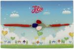 Flippy Bratara Ciucure, Jolie, Model 3 Baloane Colorate, Snur Rosu Reglabil, Auriu (122850)