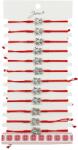 Jolie Martisor Bratara Impletita cu Pandantiv din Inox, Jolie, pentru Dama, Set 12 bucati, Snur Rosu Textil, Dimensiune Reglabila, Model Fluture (128099)