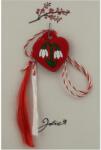 Jolie Martisor pentru Copii, Jolie, Material Cauciuc, Ambalaj Carton cu Design, Multicolor, Model Inima si Ghiocel (165195)