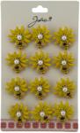 Flippy Set 12 Brose Martisor Primavara, Jolie, Model Albina pe Floare Galbena (134007)