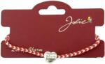 Flippy Bratara Martisor Reglabila, Jolie, Model Inima cu inscriptie: Mamma / Mum / Mama, snur Impletit, 9 x 4 cm, Alb Rosu (122927)