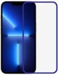 Flippy Folie de Sticla Securizata pentru Apple iPhone 15, Flippy, Luminous, Margine Fosforescenta Neon din Silicon, Mat, Anti-Amprenta, Protectie Completa, 9H, Albastru (127410)