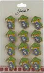 Flippy Set 12 Brose Martisor pentru Copii, Jolie, Model Fetita cu Ursulet de Plus, Multicolor (128241)