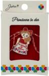 Jolie Martisor Brosa Mica in Cutie, Jolie, Design cu Mesaj, Dimensiune 2.5-3 cm, Material Metal, Model Traditional Fata (164915)