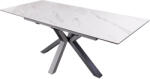 Invicta interior Masa de dining ETERNITY 160-200cm, ceramica cu aspect de marmura alba si sticla securizata (46625)
