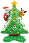 Flippy Balon Brad, Flippy, din Folie de Aluminiu, Tema Craciun, 62 x 34 x 117 cm, Baza Stabila, Verde (162161)