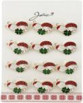 Flippy Brose Martisor, Jolie, Set 12 Bucati, Buburuza Cu Trifoi, Metal, 3 cm, Multicolor (134049)