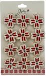 Flippy Set 12 Brose Martisor Primavara, Jolie, Model Trifoi cu Motiv Traditional Rosu (128297)
