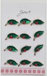 Flippy Brose Martisor, Jolie, Set 12 Bucati, Model Primavara Buburuza pe Frunza, Brose din Metal, Aspect Lacuit, Multicolor (134045)