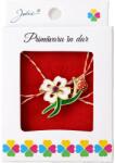 Flippy Martisor Brosa Mica in Cutie, Jolie, Dimensiune Brosa 2, 5-3 cm, Material Metal, Model Trifoi Alb, Multicolor (134765)