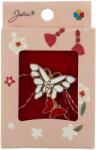 Jolie Martisor Brosa Mica in Cutie, Jolie, Dimensiune Brosa 2.5-3cm, Material Metal, Model Fluturi, Cutie Roz (165206)