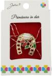Flippy Martisor Brosa, Jolie, Model Potcoava cu Ghiocel si Buburuza, Metal Emailat in Culori, Sistem de Prindere cu Ac, Dimensiune 2.5-3 cm, Ambalaj Individual cu Design, Multicolor (134766)