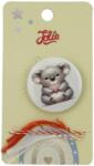 Flippy Martisor cu Brosa pentru copii, Jolie, Material Metal, Ambalaj Carton cu Design, Model Urs Koala, Gri/Alb (165708)