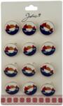 Flippy Set 12 Brose Martisor pentru Copii, Jolie, Model Peisaj, Multicolor (128220)