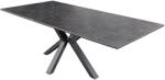 Invicta interior Masa de dining ETERNITY 160-200cm ceramica gri grafit cu sticla securizata (46624)