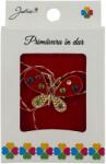 Jolie Martisor Brosa Mica in Cutie, Jolie, Dimensiune Brosa 2.5-3cm, Material Metal, Model Fluture Rosu (134733)