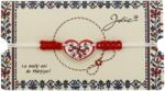 Flippy Martisor Traditional Bratara Norocoasa, Jolie, Model Inima, Bratara Martisor pentru Copii, din Plastic/Textil, Snur Alb/Rosu (165487)