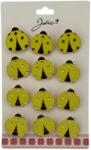 Flippy Set 12 Brose Martisor pentru Copii, Jolie, Model Buburuza, Auriu (128229)