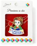 Flippy Martisor Brosa Mica in Cutie, Jolie, Dimensiune Brosa 2, 5-3 cm, Material Metal, Model O Doamna Dedicata, Multicolor (134745)