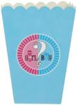 Flippy Set 6 Cutii Popcorn Gender Reveal, Flippy, Girl or Boy, din Carton, 13 x 9 cm, Roz/Albastru (130472)