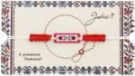 Flippy Martisor Traditional Bratara Norocoasa, Jolie, Model Traditional, Bratara Martisor pentru Copii, din Plastic/Textil, Snur Alb/Rosu (165488)