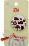 Flippy Martisor cu Brosa pentru copii, Jolie, Material Metal, Ambalaj Carton cu Design, Model Buburuze, Alb (165701)
