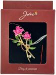 Jolie Brosa Vintage, Jolie, Material Metal, Ambalaj Carton, Dimensiune Brosa Aproximativ 4-6 cm, Model Trandafiri, Roz (165156)