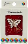 Jolie Martisor Brosa Mica in Cutie, Jolie, Dimensiune Brosa 2.5-3cm, Material Metal, Model Fluturi, Cutie Alba (165453)
