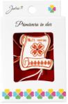 Jolie Martisor Brosa Mica in Cutie, Jolie, Dimensiune Brosa 2, 5-3 cm, Material Metal, Model Trifoi Mult Noroc, Alb (134755)