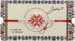 Flippy Martisor Traditional Bratara Norocoasa, Jolie, Model Rotund cu Port Traditional, Bratara Martisor pentru Copii, din Plastic/Textil, Snur Alb/Rosu (165494)