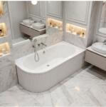 Rea Cada freestanding Rea Orion Stripe dreapta 150 cm alb (REA-W0074)