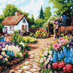 Ideyka Festés számok szerint - Virágágyások a háznál 30x30 cm