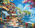 Ideyka Festés számok szerint - Város az óceánnál 40*50 cm