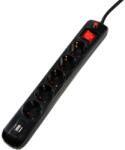 Spacer PRELUNGITOR SPACER SCHUKO x5 16A 3m BK (PP-5-30B USB)