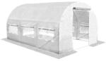Sersimo Sera de gradina tip tunel 10 mp cu cadru metalic galvanizat, alba (TUN-5590)