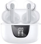 CerCip Casti Wireless TWS CerCip S42 cu izolare a zgomotului ENC+ANC, Autonomie 40 ore, Control prin Touch, Universale, Culoare Alb (47567832)