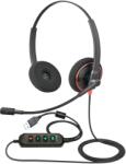 CerCip Casca Call Center cu fir CerCip QM 2D-M, Functie anulare zgomot fundal ENC, Buton mute (8592729181716)