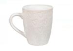 EMC ONSHOP Cana Ceramica Alba cu Model Inimi. Valentine's Day, 8.5 x 10 cm, 350ml (1204677)