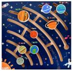 EMC ONSHOP Puzzle educativ din lemn, Labirint Planetelor din Sistemul solar, 3+ ani, 29.5 x 29.5 cm, Multicolor (0675121816948) Puzzle