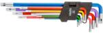 TOPEX Imbuszkulcs Készlet Torx 9 részes T10-T50 Szines 35D969 (35D969)