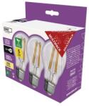 EMOS Filament A60 LED izzó, foglalat: E27, 3, 8 W, meleg fehér, 3 db