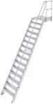 KRAUSE LÉPCSŐ DOBOGÓVAL (KÖNNYŰFÉM) 15 FOKOS 0, 6 M, 60° (825049) - profiletra