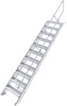 KRAUSE LÉPCSŐ (KÖNNYŰFÉM), 11 FOKOS 0, 6 M, 45° (822413)
