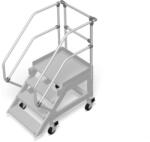 KRAUSE Stabilo Gurítható lépcső dobogóval (könnyűfém) 60° - 1000mm 4 fokos (829030) - profiletra