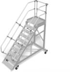 Krause Stabilo Gurítható lépcső dobogóval (könnyűfém) 60° - 600mm 10 fokos (828699) - profiletra