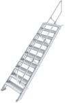 KRAUSE LÉPCSŐ (KÖNNYŰFÉM), 10 FOKOS 0, 8 M, 45° (822598)